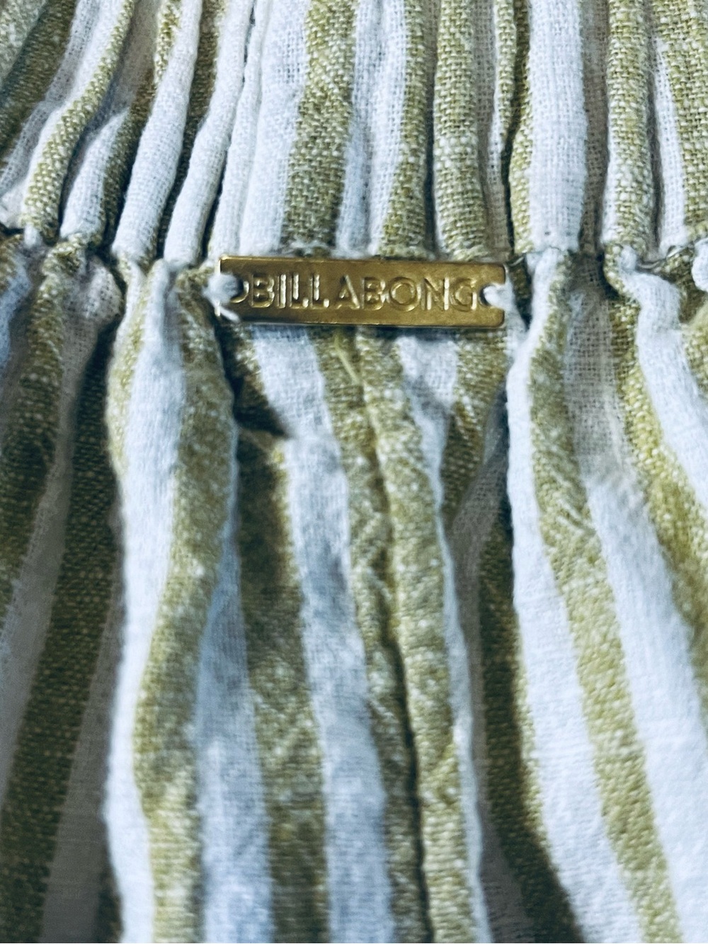 Billabong Yellow Striped Elastic-Waist Women’s Athletic Shorts - Picture 8 of 10